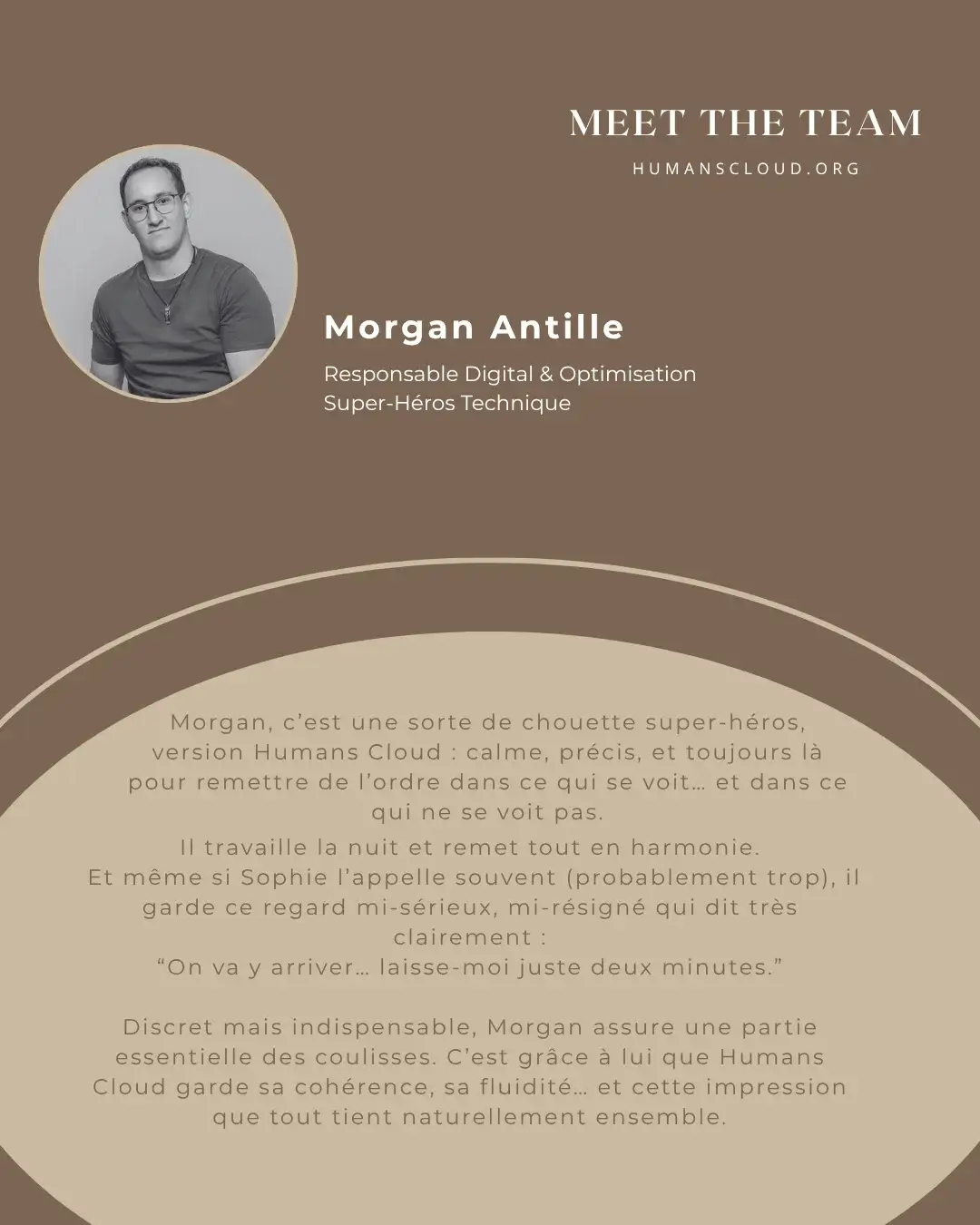 Portrait de Morgan Antille, responsable marketing de Humans Cloud.