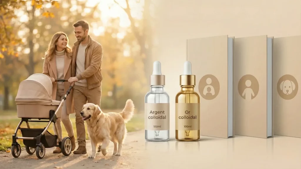 Pack de 4 e-books sur l’argent et l’or colloïdal pour adultes, enfants et animaux